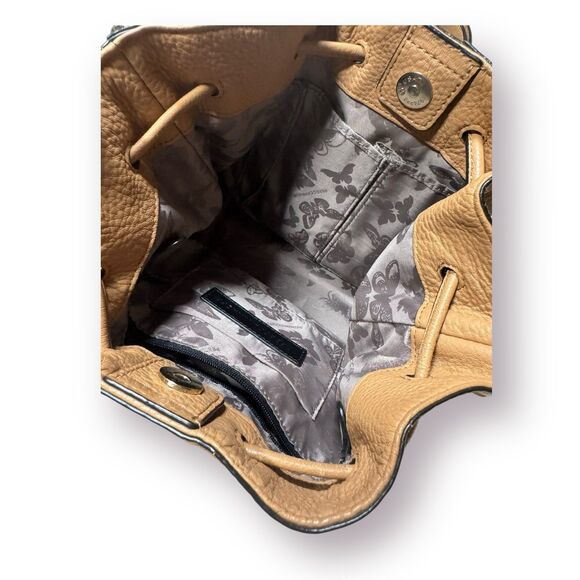 Rebecca Minkoff Tan Fringe Leather Crossbody Shoulder Bag Drawstring w/ Dust Bag - Picture 6 of 8